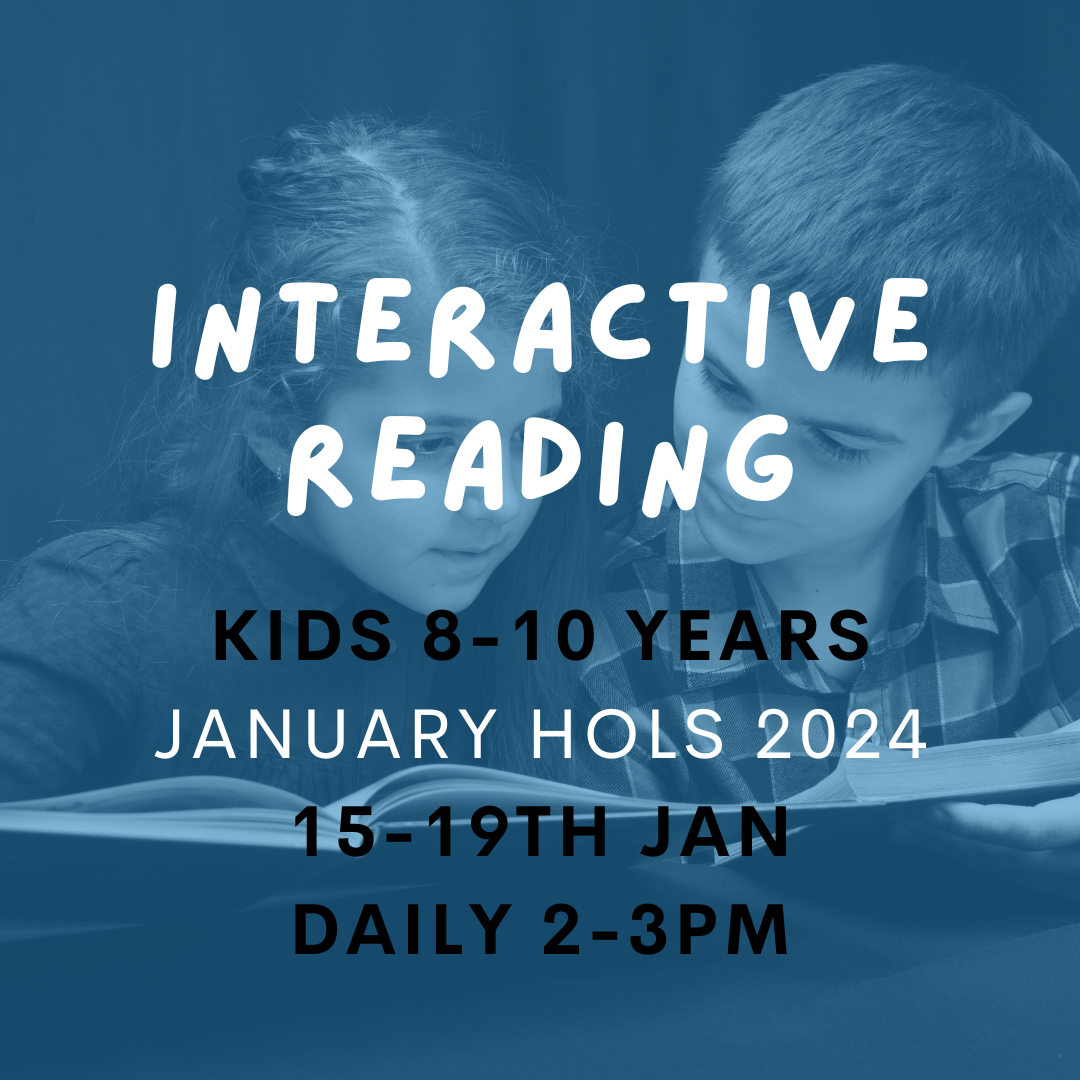 Interactive Reading Program For Kids 8-10yrs - January 15-19th 2024